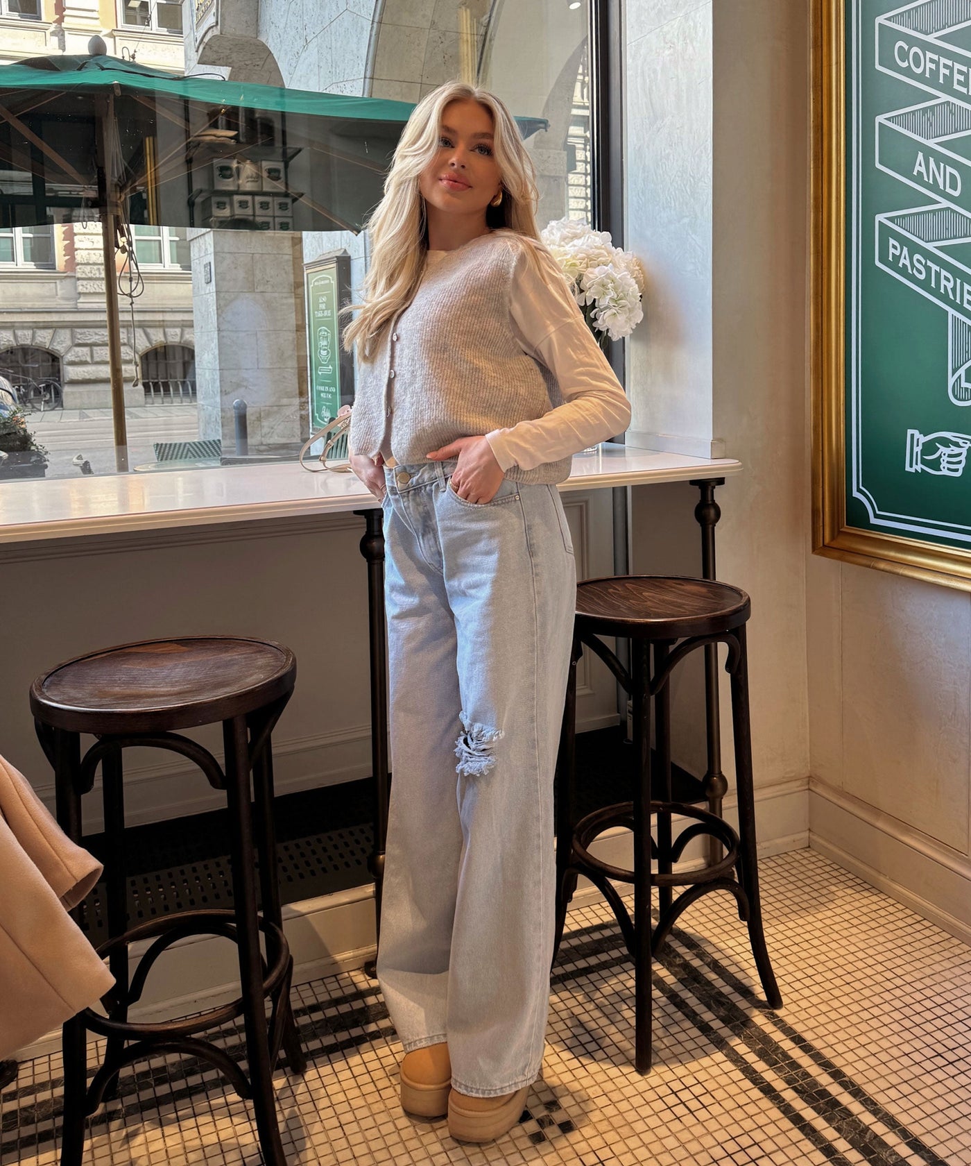 Lovi - Wijde Broekspijp Ripped Jeans