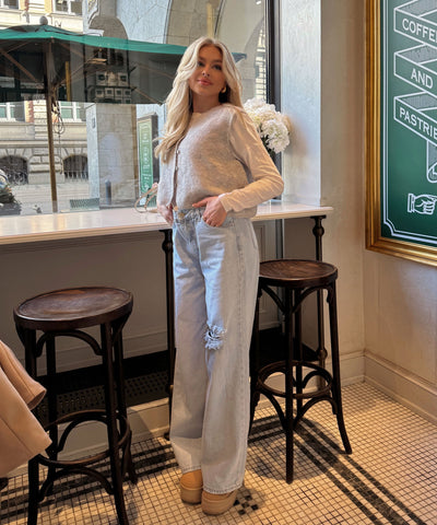 Lovi - Wijde Broekspijp Ripped Jeans