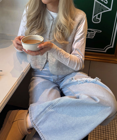 Lovi - Wijde Broekspijp Ripped Jeans