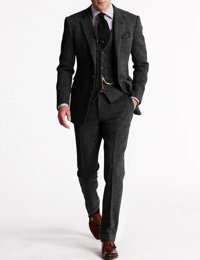 Tweed heren smokings, driedelig en klassiek