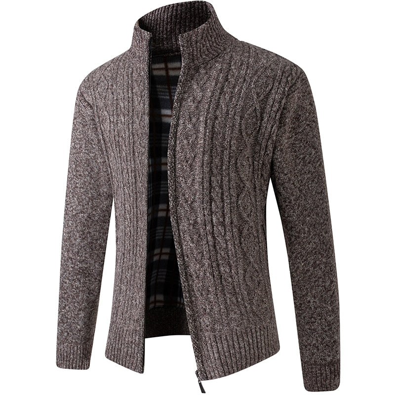 Hugo – Men's Knitted Cardigan with Zipper