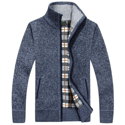 Hugo – Men's Knitted Cardigan with Zipper