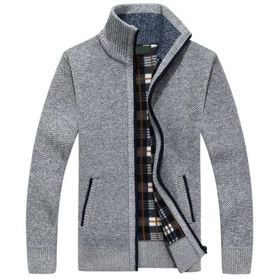 Hugo – Men's Knitted Cardigan with Zipper