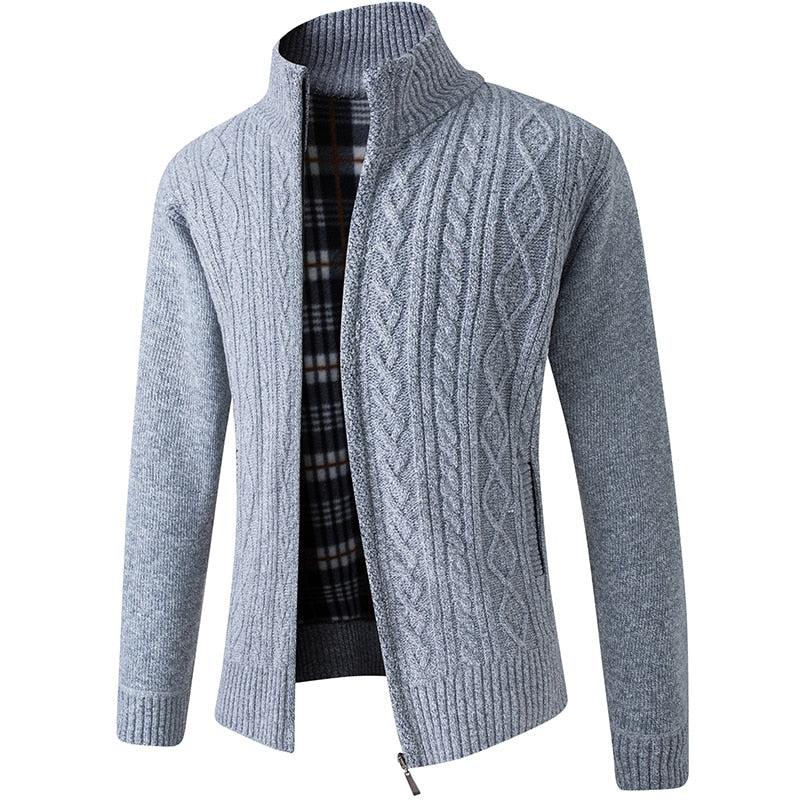 Hugo – Men's Knitted Cardigan with Zipper