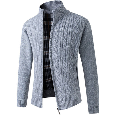 Hugo – Men's Knitted Cardigan with Zipper