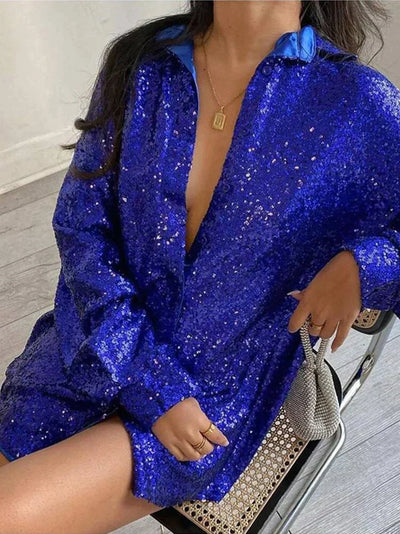 Gershilda - Oversized Sequin Blouse
