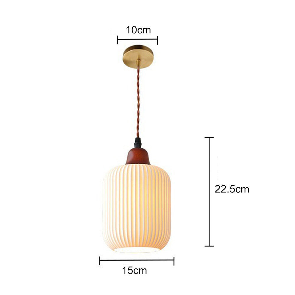 Cendian - Nordic Vintage Ceramic White Pendant Light Dining Room