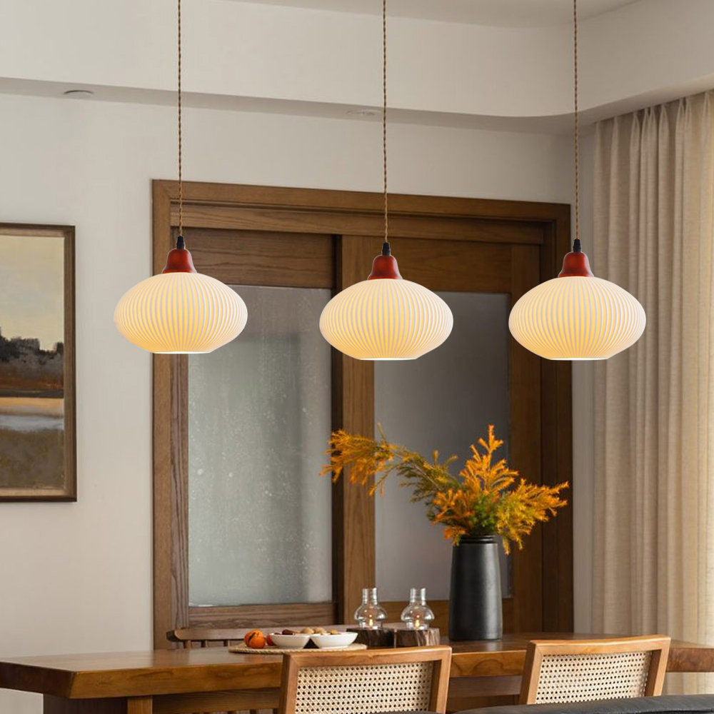Cendian - Nordic Vintage Ceramic White Pendant Light Dining Room