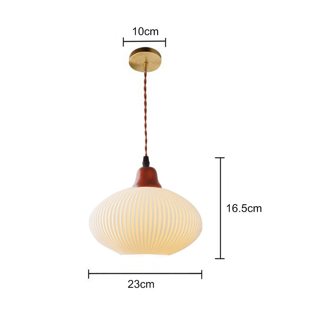 Cendian - Nordic Vintage Ceramic White Pendant Light Dining Room