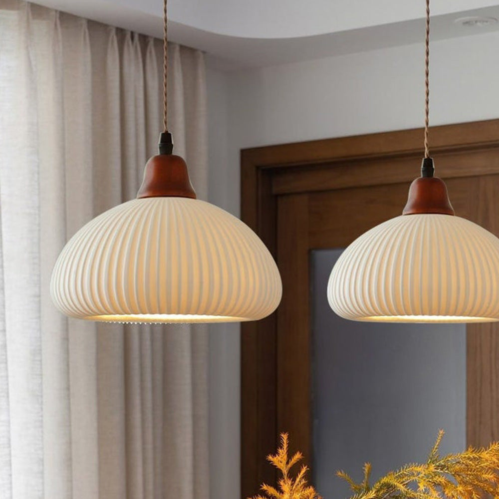 Cendian - Nordic Vintage Ceramic White Pendant Light Dining Room
