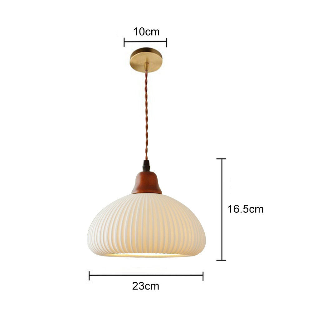 Cendian - Nordic Vintage Ceramic White Pendant Light Dining Room