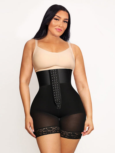 Daffodil - Bloemenkant Hoge Taille Shaping Shorts