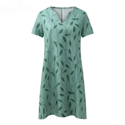 Jossana - Bladprint Jurk voor Dames - Fris & Luchtig