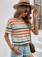 Berit | Trendy Gestreept T-Shirt met Korte Mouwen voor Dames