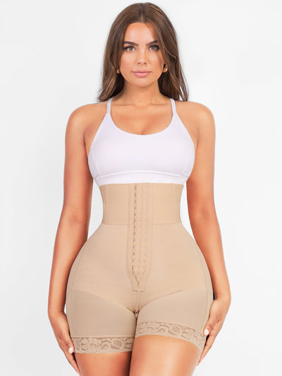 Daffodil - Bloemenkant Hoge Taille Shaping Shorts