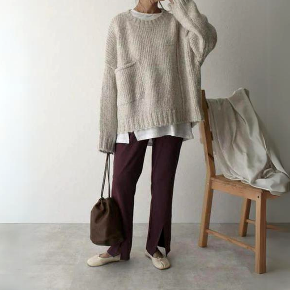 Antonya - Klassieke Sweater met Zakken voor Vrouwen