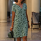 Jossana - Bladprint Jurk voor Dames - Fris & Luchtig