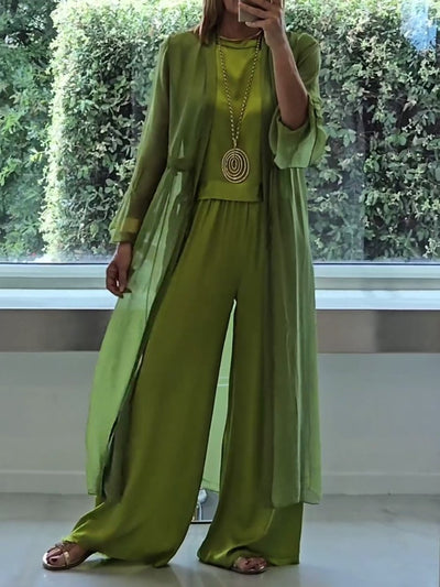 Selyah - Elegante Lange Jurk Set Voor Vrouwen