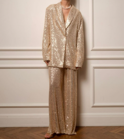 Davina | Elegante Glinsterende Blazer Set met Pailletten voor Dames