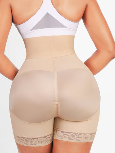 Daffodil - Bloemenkant Hoge Taille Shaping Shorts