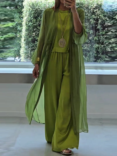 Selyah - Elegante Lange Jurk Set Voor Vrouwen