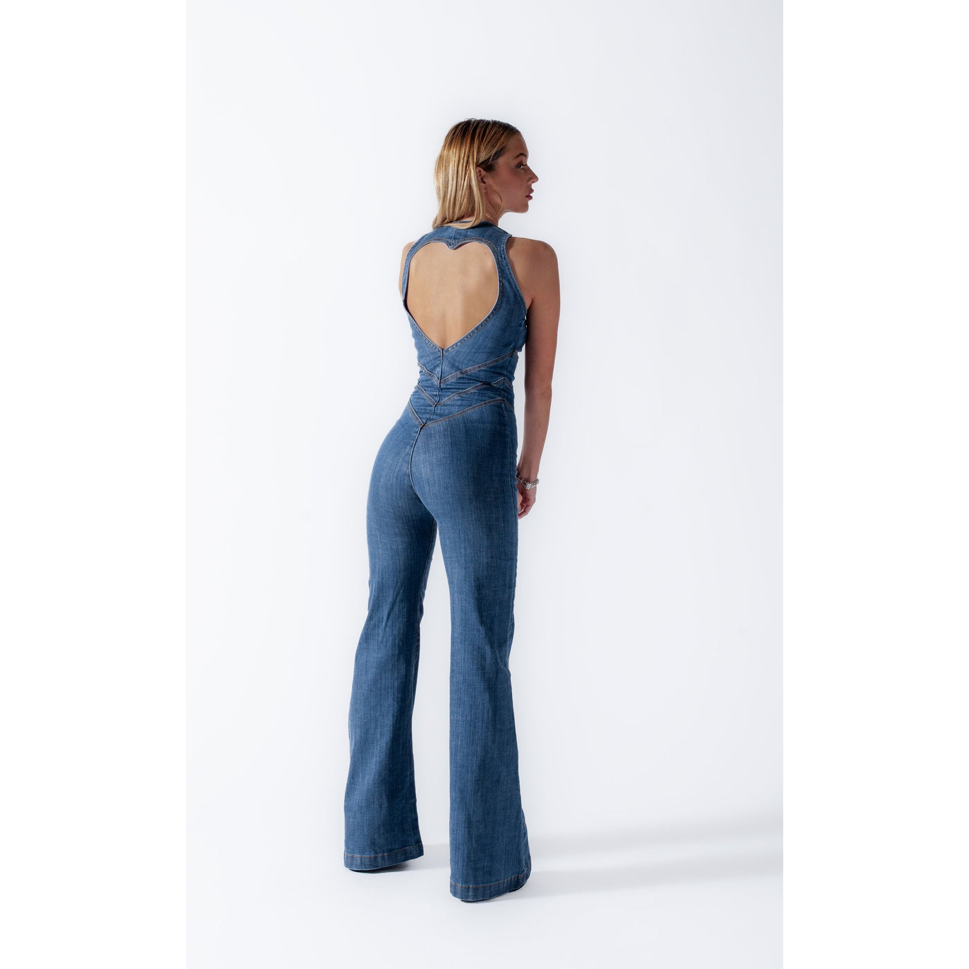 Eleri - Backless Heart Cut Out Jumpsuit 