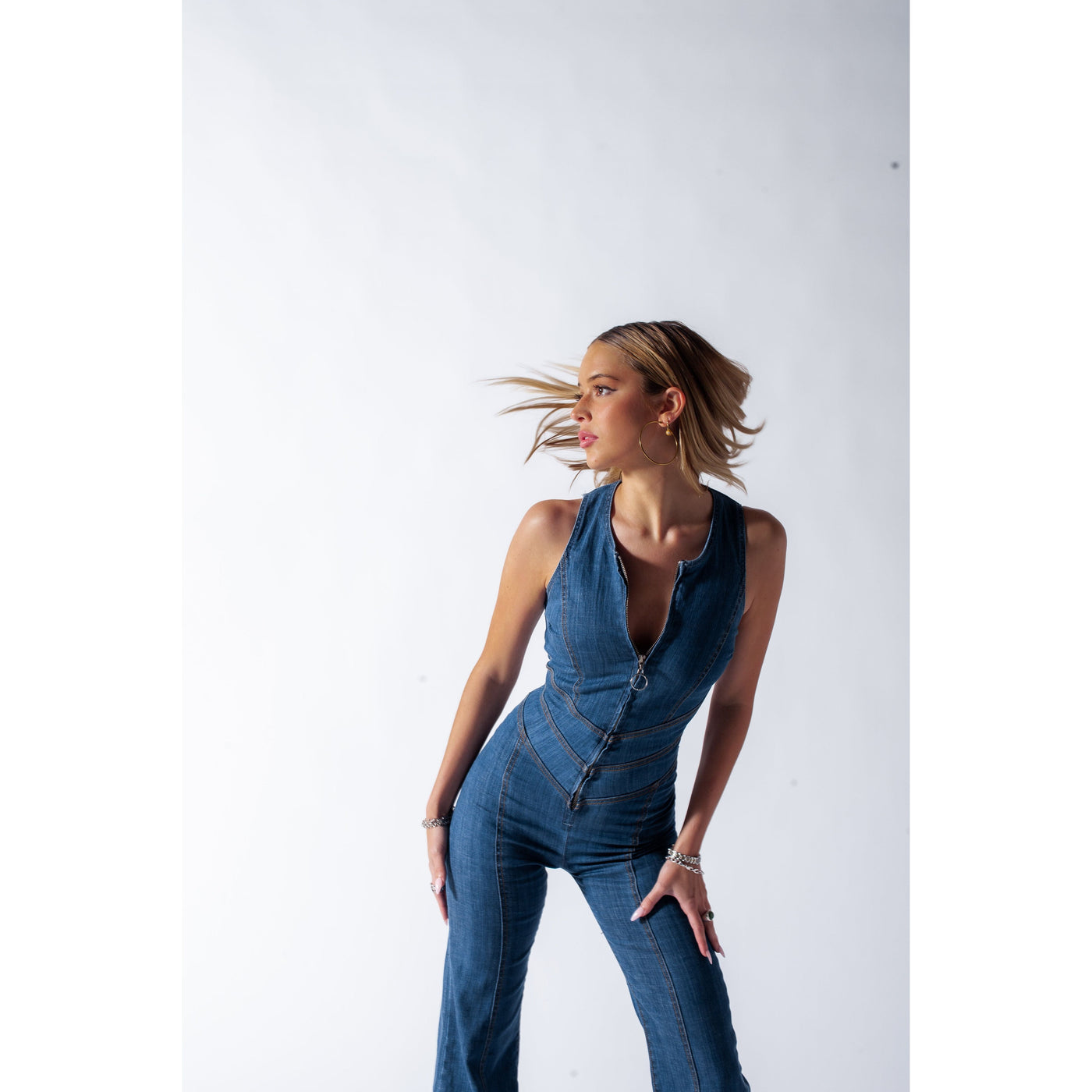 Eleri - Backless Heart Cut Out Jumpsuit 