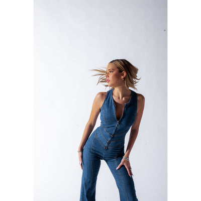 Eleri - Backless Heart Cut Out Jumpsuit 