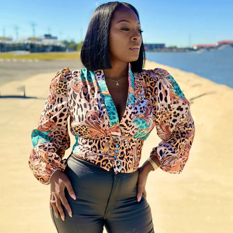 Gloria - Classic Hipline Blouse for Women 