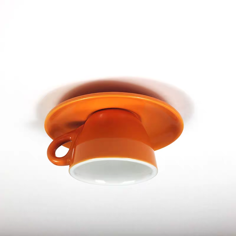Valentin – Modern Ceiling Light Ceramic Coffee Cup Design Blue Pink Yellow