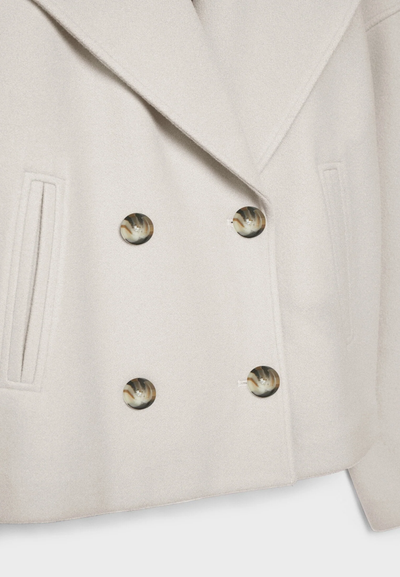 Isa – Short Coat with Double Row of Button Closure
