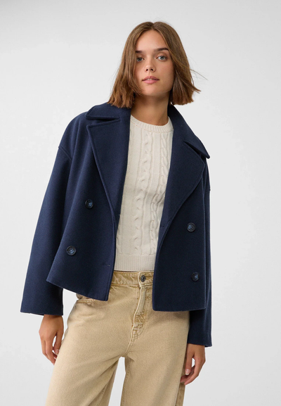 Isa – Short Coat with Double Row of Button Closure