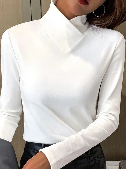 Isaline – Top with Asymmetrical Collar