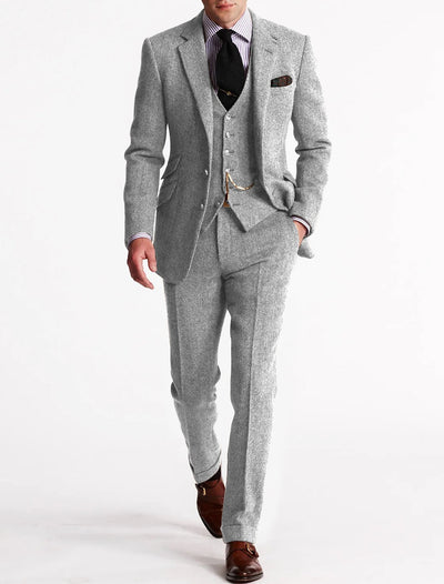 Tweed heren smokings, driedelig en klassiek