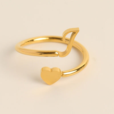 Love Initial Ring – Personal charm with meaningful engraving