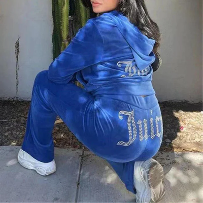 Jade – Velour Tracksuit with Hood 