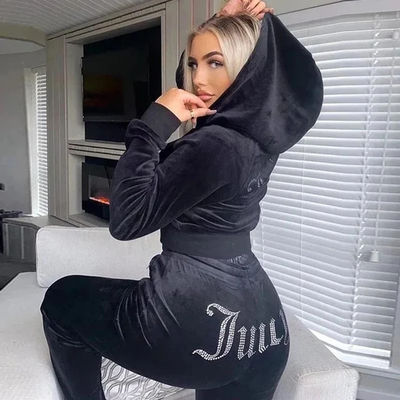 Jade – Velour Tracksuit with Hood 