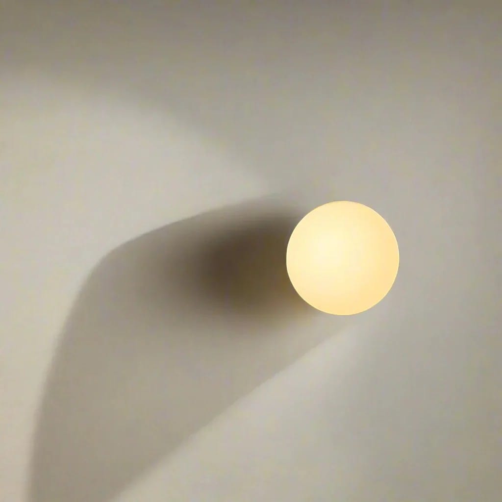 Wurelios – Japandi White Glass Wall Sconce