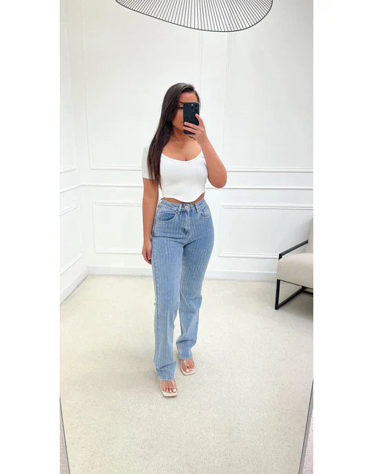 Orpah - Trendy Glanzende Broek voor Vrouwen
