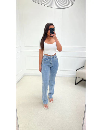 Orpah - Trendy Glanzende Broek voor Vrouwen