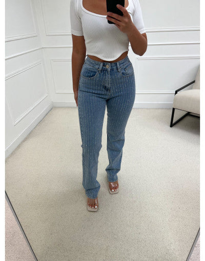 Orpah - Trendy Glanzende Broek voor Vrouwen