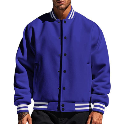 Casual baseballjack voor heren met opstaande kraag