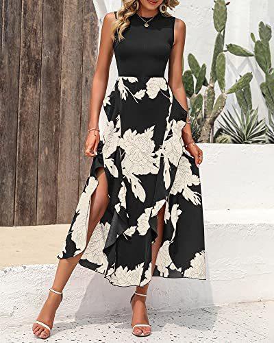 Salara - Elegante splitjurk met bloemenpatroon