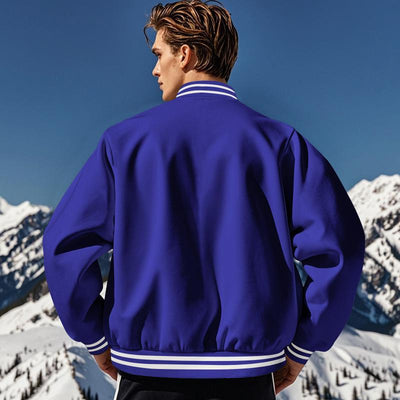 Casual baseballjack voor heren met opstaande kraag