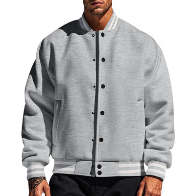 Casual baseballjack voor heren met opstaande kraag