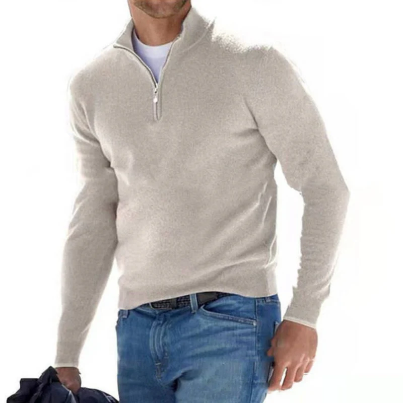 Lars – Knitted Sweater with Quarter Zip