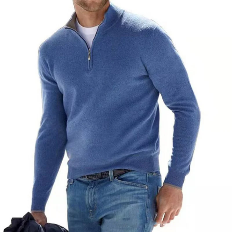 Lars – Knitted Sweater with Quarter Zip