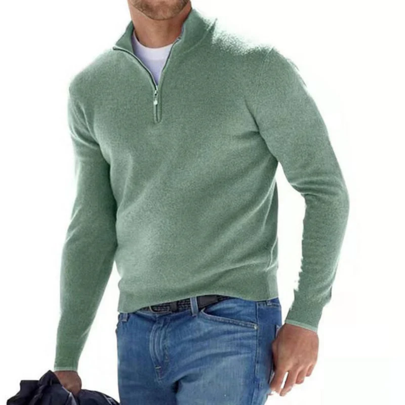 Lars – Knitted Sweater with Quarter Zip