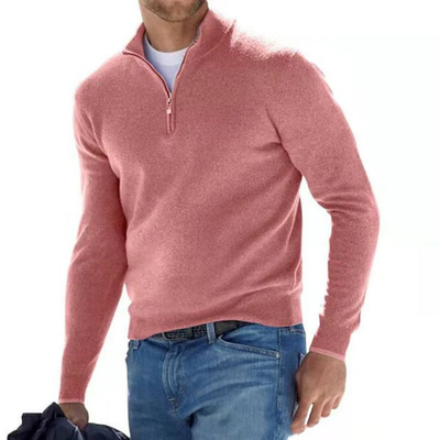 Lars – Knitted Sweater with Quarter Zip