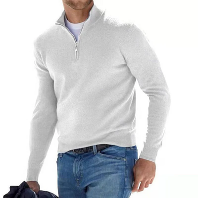 Lars – Knitted Sweater with Quarter Zip